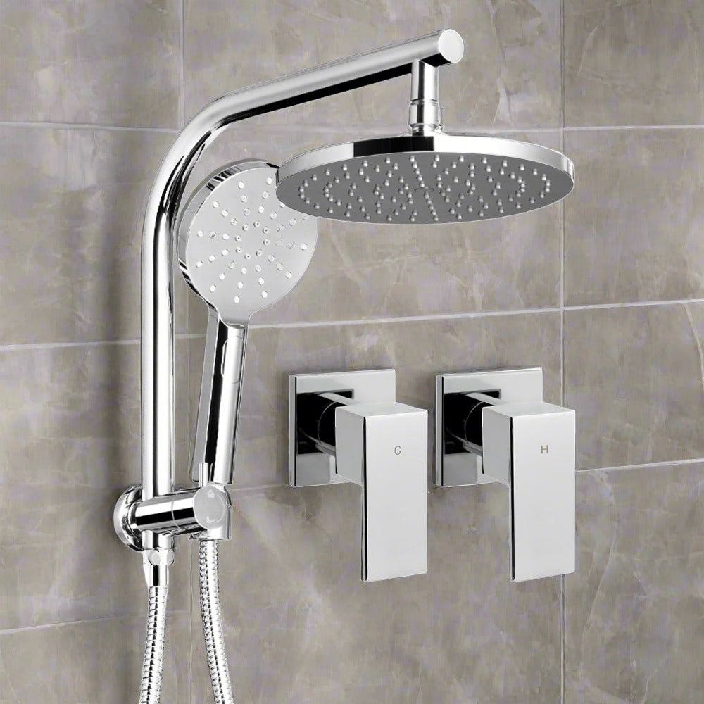 Silver Shower Head with Mixers