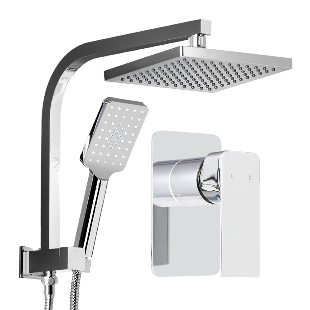 Silver Shower Head and Mixer