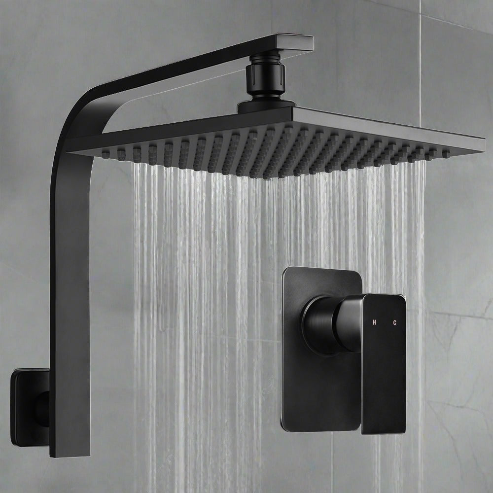 Black Shower Head and Mixer