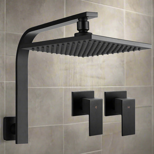 Black Shower Head with Mixers