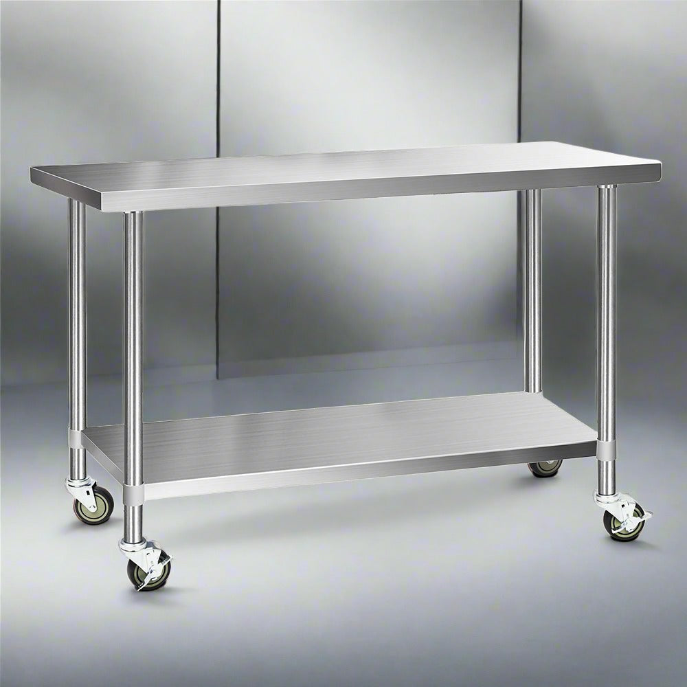 430 Stainless Steel Kitchen Benches Work Bench Food Prep Table with Wh ...