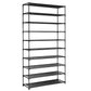 Shoe Rack 10-Tier (50 Pair) Shoes Organiser DIY Stackable Organizer Storage Shelf Stand Holder Portable Wardrobe Black