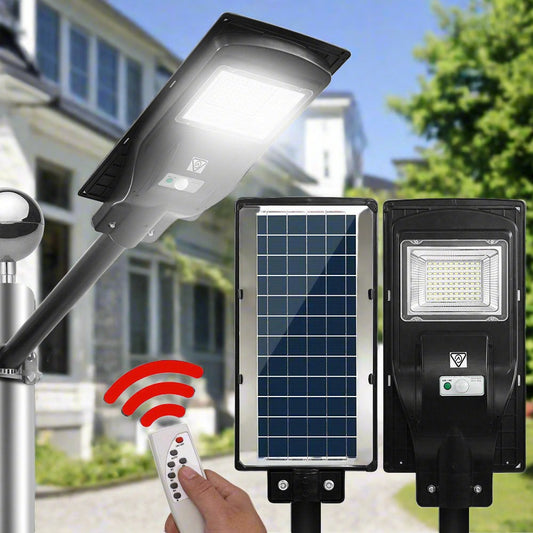 80 LED Solar Street Light 90W Flood Motion Sensor Remote Outdoor Wall Lamp