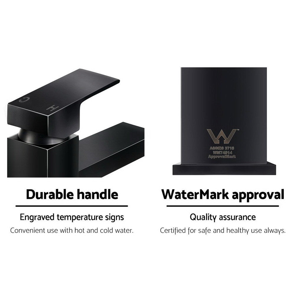 Basin Mixer Tap Faucet Bathroom Vanity Counter Top WELS Standard Brass Black