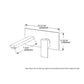 WELS Bathroom Tap Wall Square Silver Basin Mixer Taps Vanity Brass Faucet