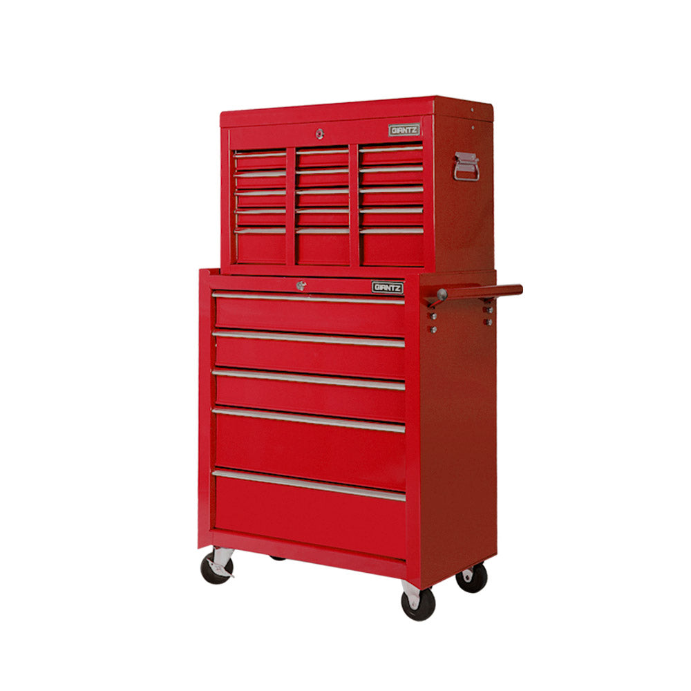 14 Drawers Toolbox Chest Cabinet Mechanic Trolley Garage Tool Storage Box