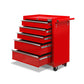 5 Drawer Mechanic Tool Box Cabinet Storage Trolley - Red