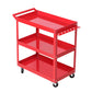 Tool Cart 3 Tier Parts Steel Trolley Mechanic Storage Organizer Red