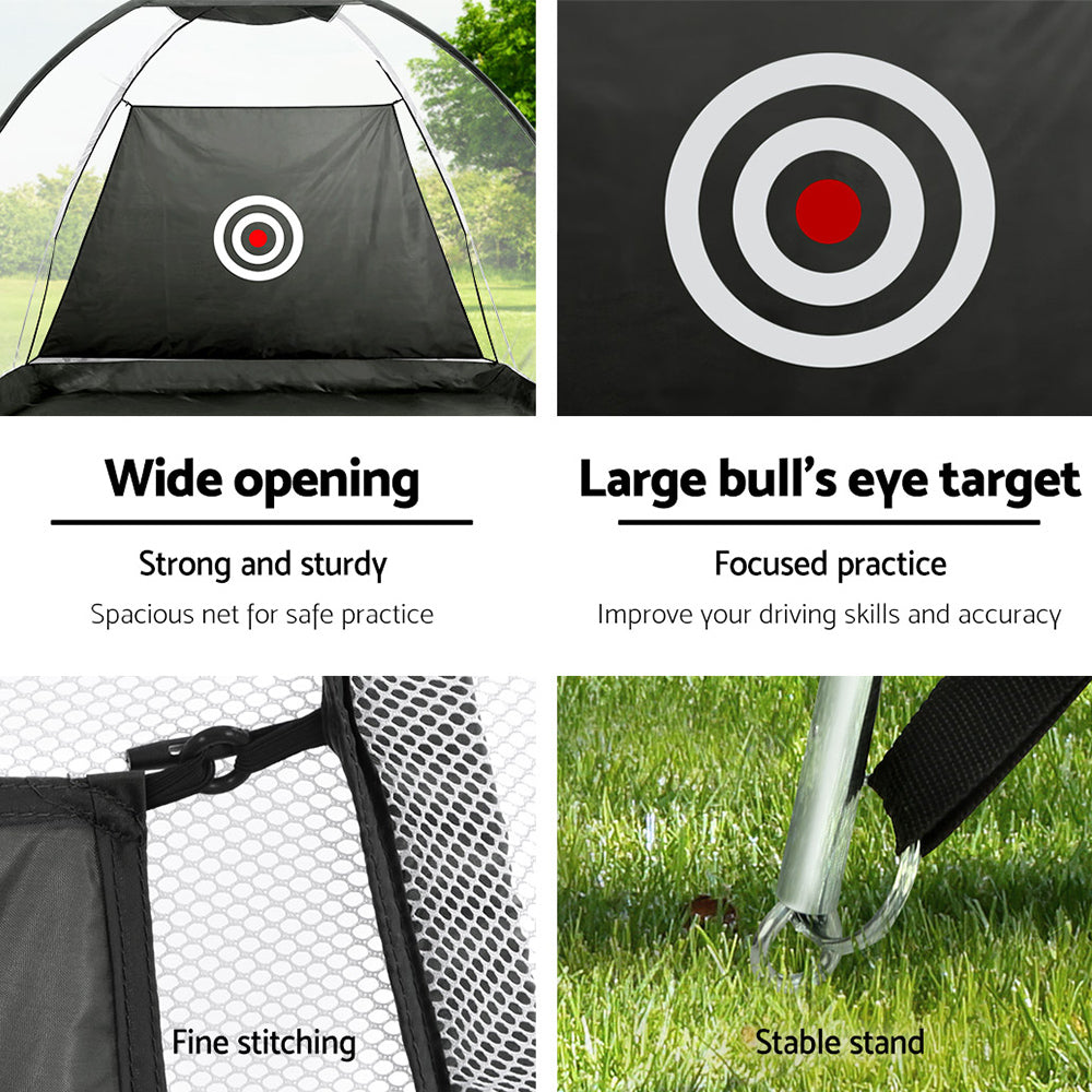 Golf Practice Net And Training Mat Set Cage Training Aid Hitting Mat