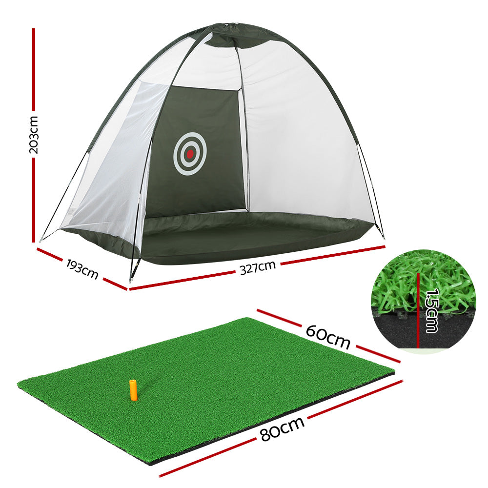 Golf Practice Net And Training Mat Driving Range Target Hitting Mat