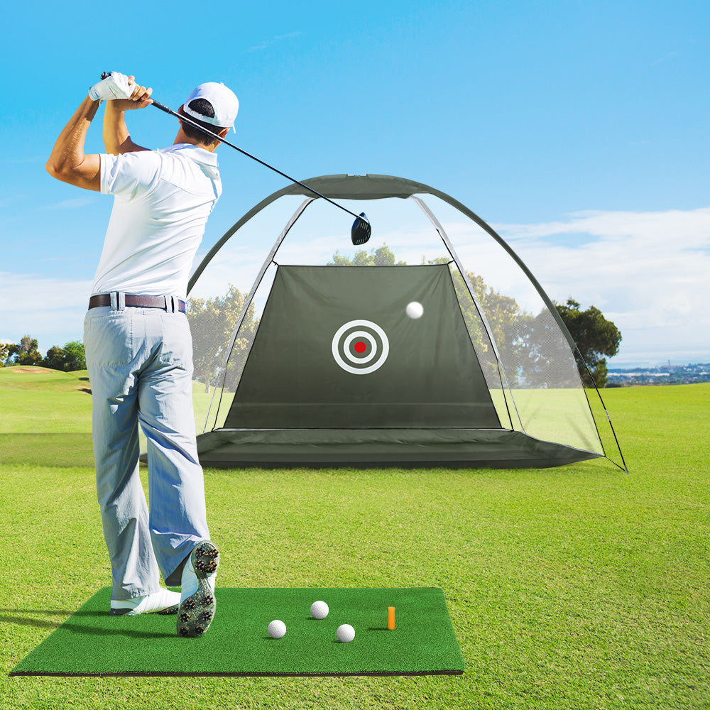 Golf Practice Net And Training Mat Driving Range Target Hitting Mat