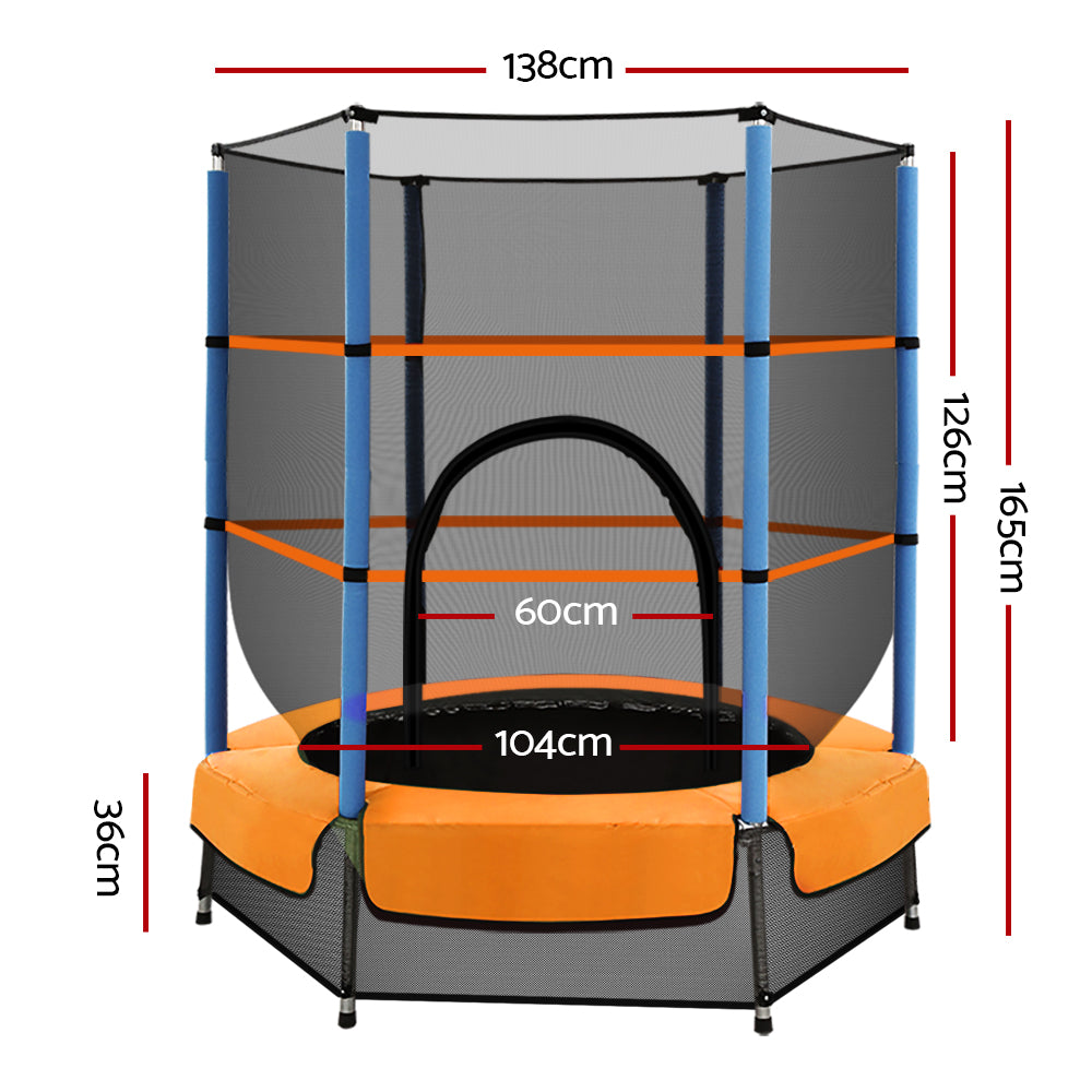 4.5FT Trampoline Round Trampolines Kids Enclosure Outdoor Indoor Gift