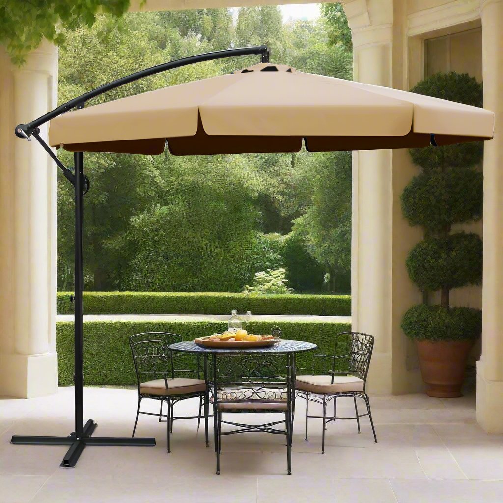 Beige Outdoor Umbrella