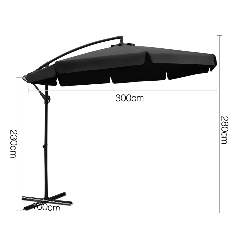 3M Outdoor Umbrella - Black