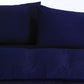 100% Egyptian Cotton Vintage Washed 500TC Navy Blue Super King Quilt Cover Set