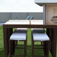 Furniture Outdoor 5 Piece Bar Table Set Rattan and Cushions Patio Dining - Oatmeal and Grey