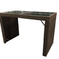 Furniture Outdoor 5 Piece Bar Table Set Rattan and Cushions Patio Dining - Oatmeal and Grey