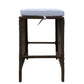 Furniture Outdoor 5 Piece Bar Table Set Rattan and Cushions Patio Dining - Oatmeal and Grey