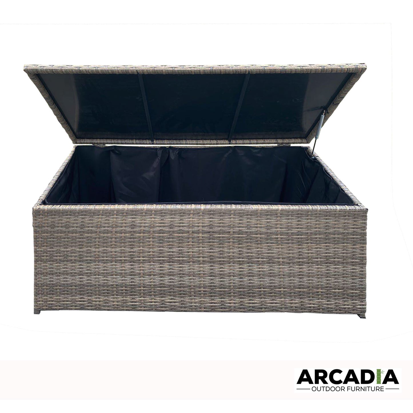 Furniture Outdoor Rattan Storage Box Garden Toy Tools Shed UV Resistant - Oatmeal