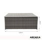 Furniture Outdoor Rattan Storage Box Garden Toy Tools Shed UV Resistant - Oatmeal