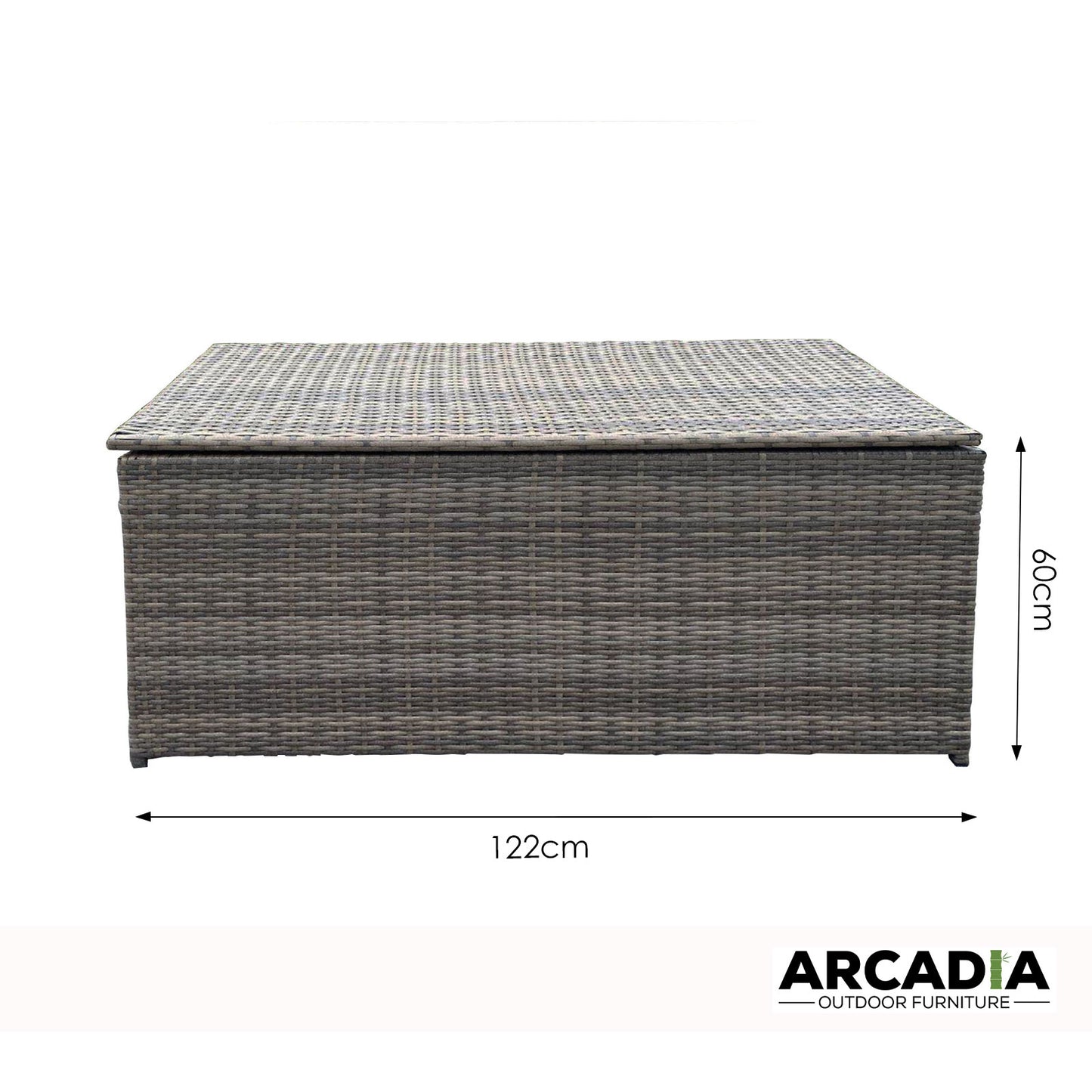 Furniture Outdoor Rattan Storage Box Garden Toy Tools Shed UV Resistant - Oatmeal