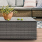 Furniture Outdoor Rattan Storage Box Garden Toy Tools Shed UV Resistant - Oatmeal