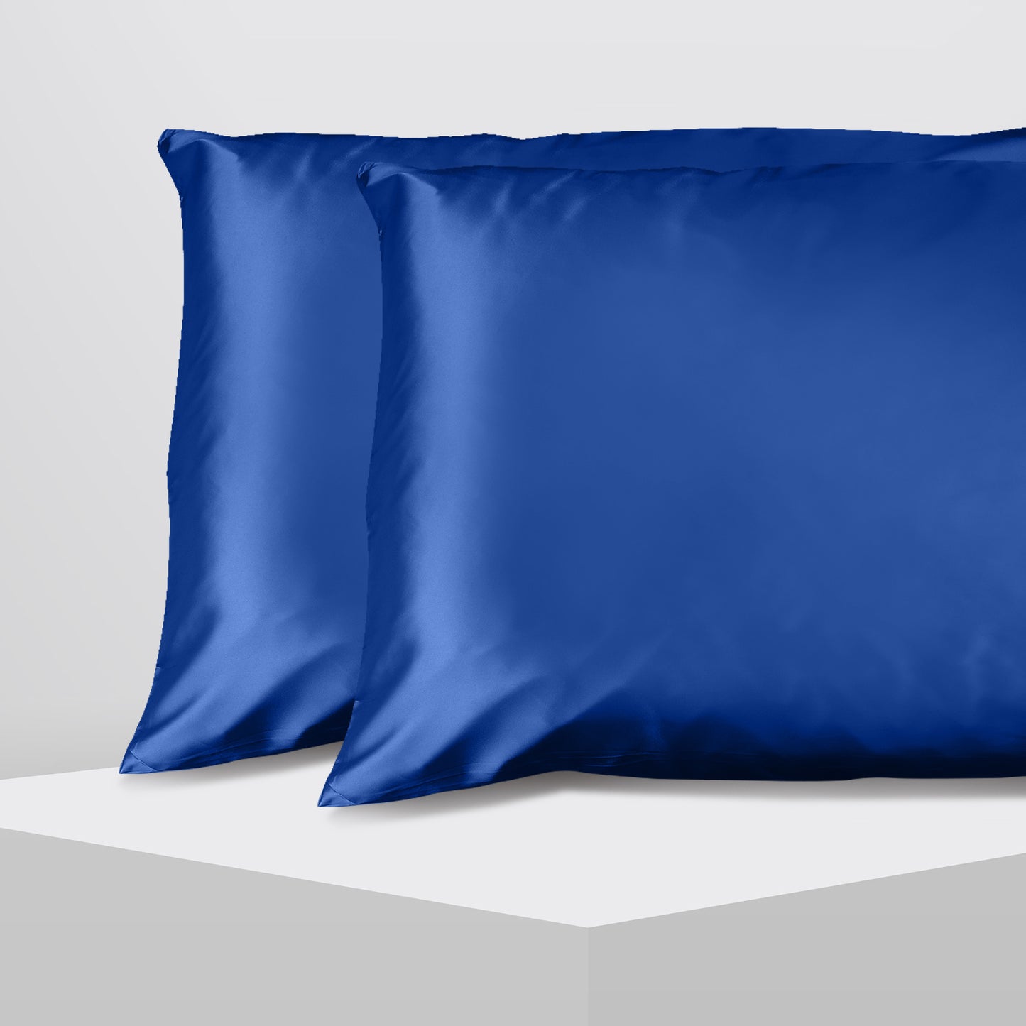 Luxury Satin Pillowcase Twin Pack Size With Gift Box Luxury  - Navy Blue