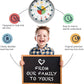 Telling Time Analogue Silent Wall Clock (Standard). Perfect Educational Tool for Homeschool, Classroom, Teachers and Parents