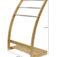 Bamboo Towel Bar Metal Holder Rack 3-Tier Freestanding and Bottom shelf for Bathroom