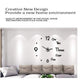 DIY Wall Clock Modern Frameless Large 3D Wall Watch Giant Roman Numerals for Home Living Room and Bedroom (Small)