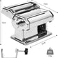 Pasta Maker Manual Steel Machine with 8 Adjustable Thickness Settings