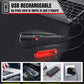 Waterproof Rechargeable LED Bike Lights Set (2000mah Lithium Battery, IPX4, 2 USB Cables)