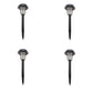 Wireless Solar-Powered Mosquito Killer Lamp (4-Piece, Black)