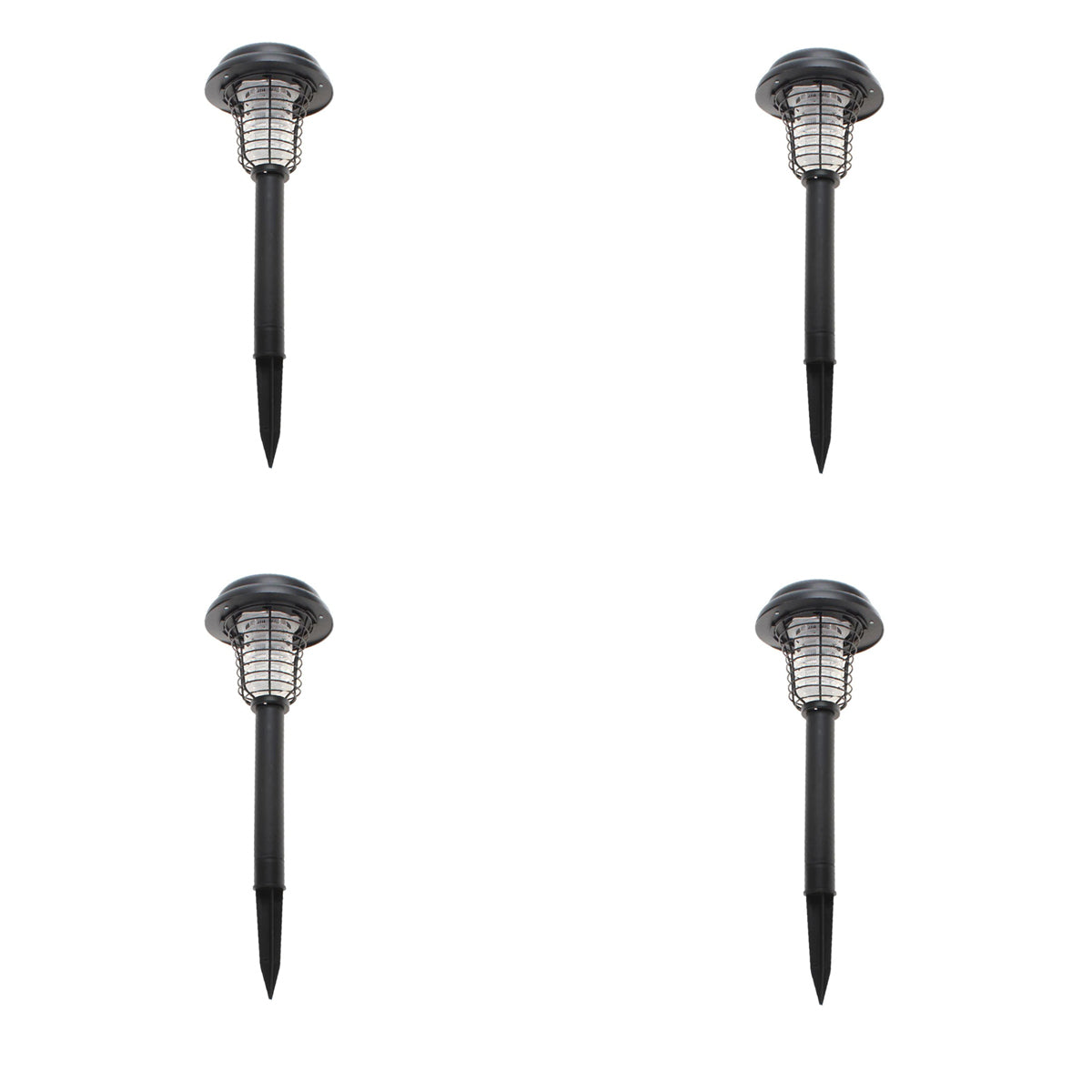 Wireless Solar-Powered Mosquito Killer Lamp (4-Piece, Black)