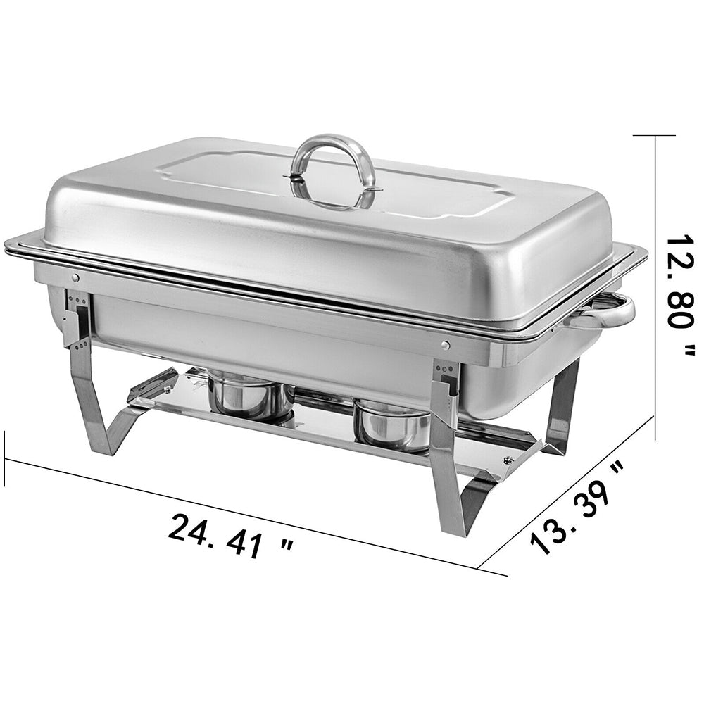 9L Chafing Dish Set Buffet Pan Bain Marie Bow Stainless Steel Food Warmer(1*9L)