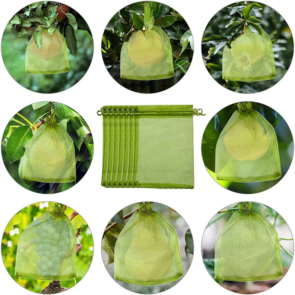 100PCS 20x30cm Fruit Net Bags Agriculture Garden Vegetable Protection Mesh Insect Proof