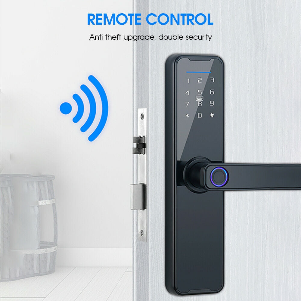 Home WIFI Smart Door Lock Biometric Fingerprint Smart Card Password Key USB