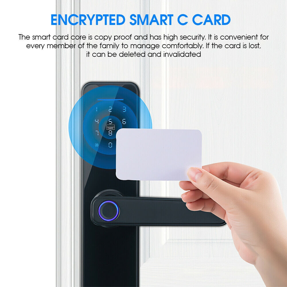 Home WIFI Smart Door Lock Biometric Fingerprint Smart Card Password Key USB