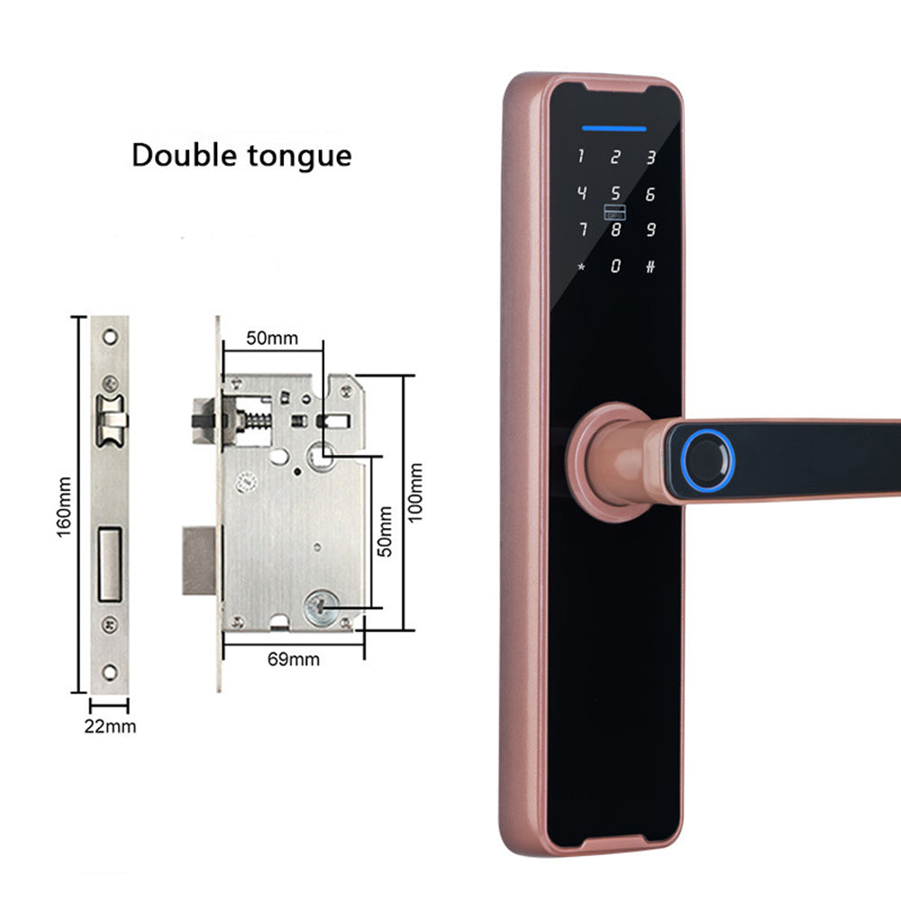 Home WIFI Smart Door Lock Biometric Fingerprint Smart Card Password Key USB