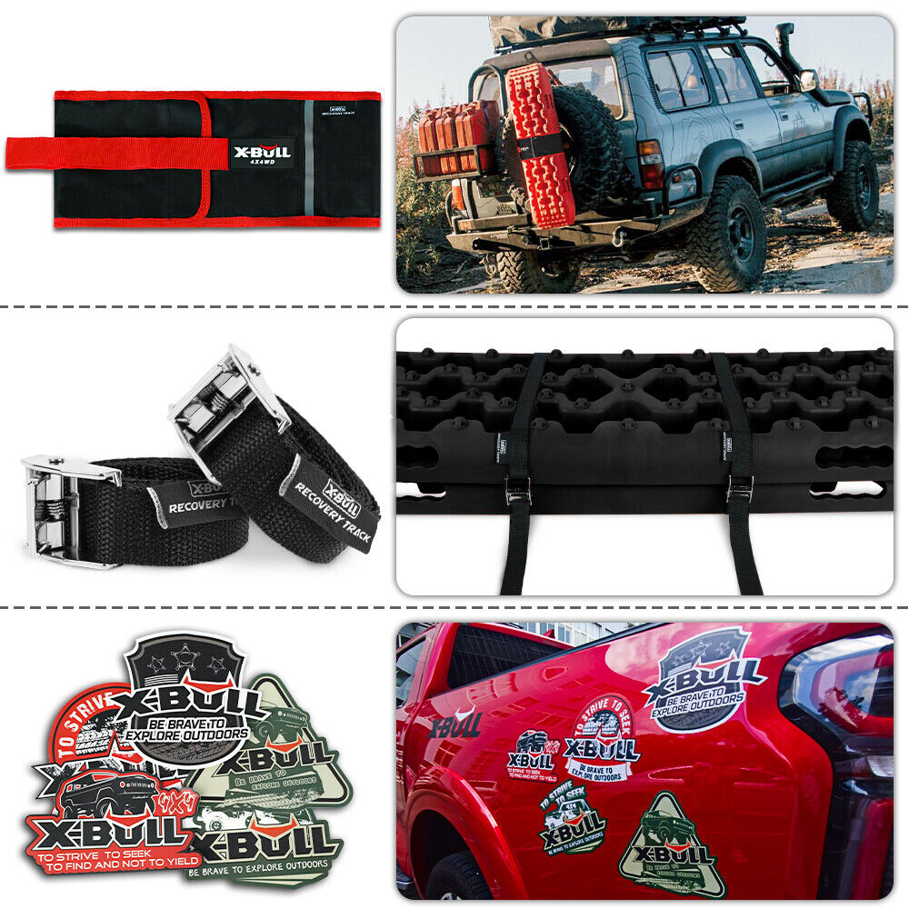 Recovery tracks kit Boards 4WD strap mounting 4x4 Sand Snow Car qrange GEN3.0 6pcs OLIVE