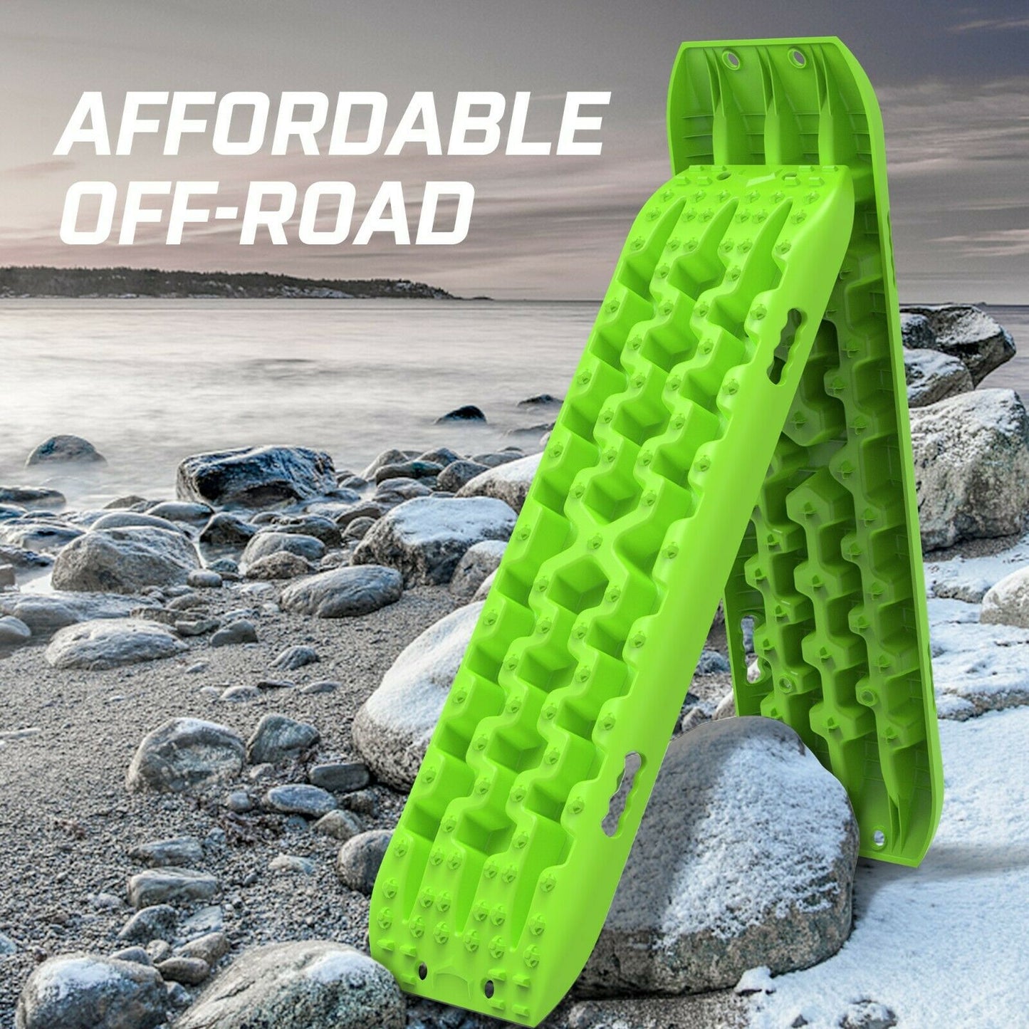 Recovery tracks kit Boards Sand Mud Trucks 6pcs strap mounting 4x4 Sand Snow Car green GEN3.0