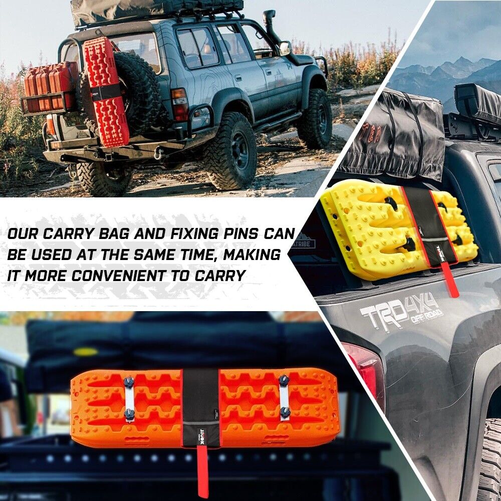 Recovery tracks kit Boards Sand Mud Trucks 6pcs strap mounting 4x4 Sand Snow Car green GEN3.0