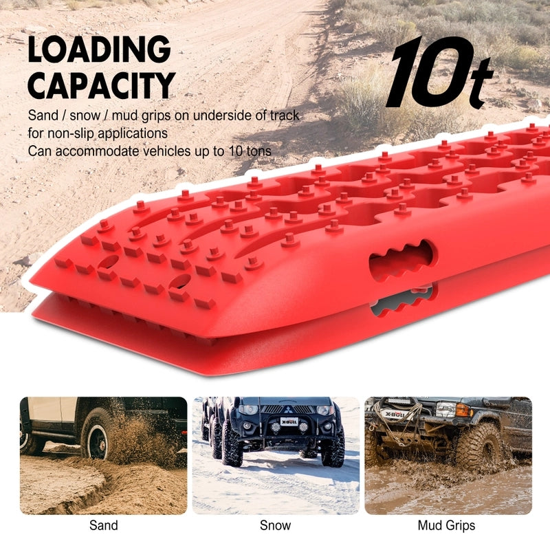 Recovery track Board Traction Sand trucks strap mounting 4x4 Sand Snow Car RED