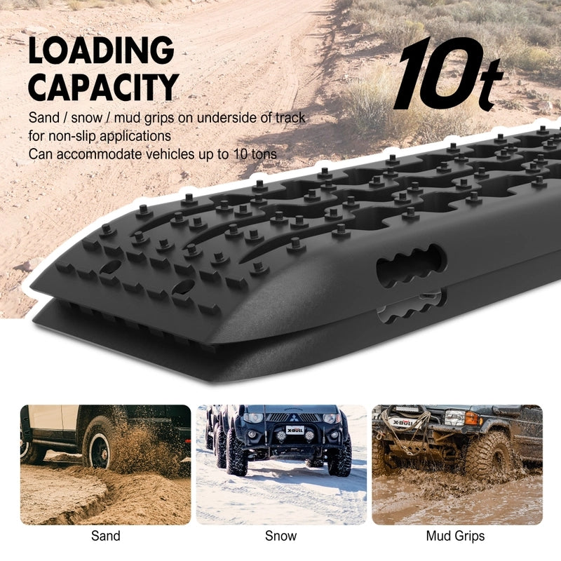 Recovery track Board Traction Sand trucks strap mounting 4x4 Sand Snow Car Black