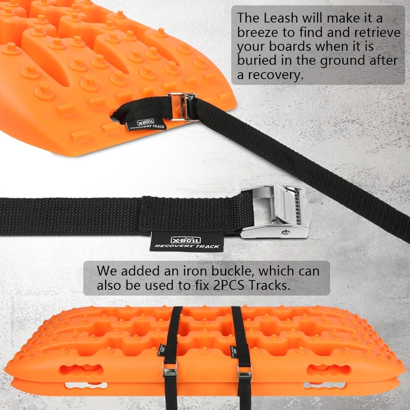 Recovery track Board Traction Sand trucks strap mounting 4x4 Sand Snow Car ORANGE