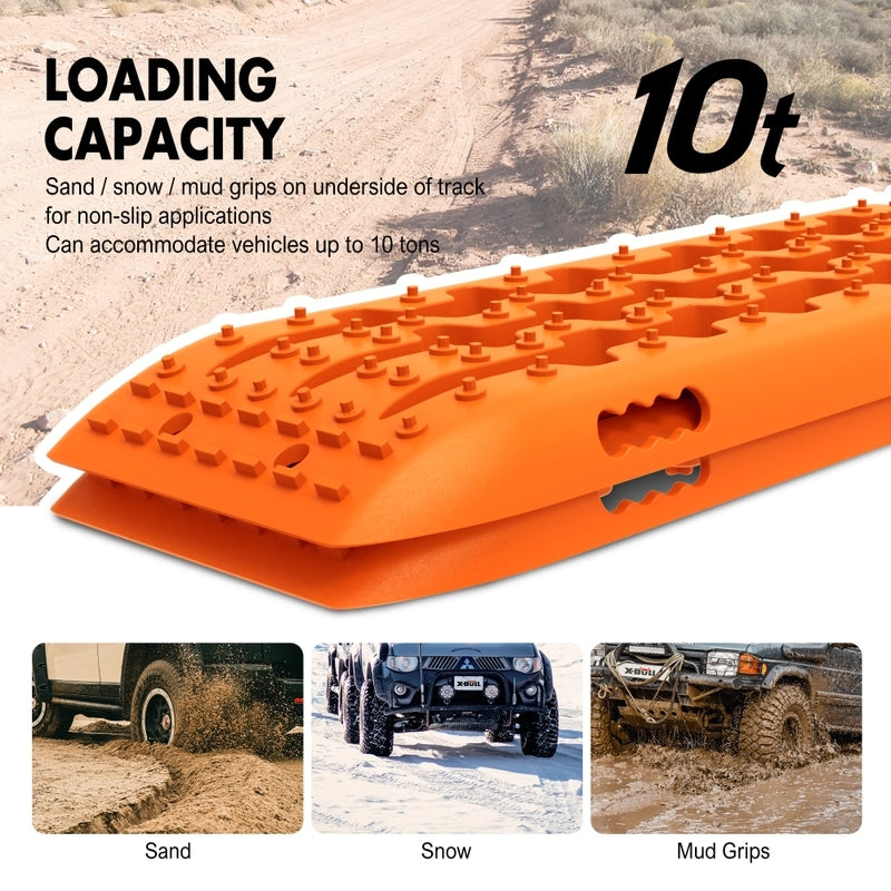 Recovery track Board Traction Sand trucks strap mounting 4x4 Sand Snow Car ORANGE