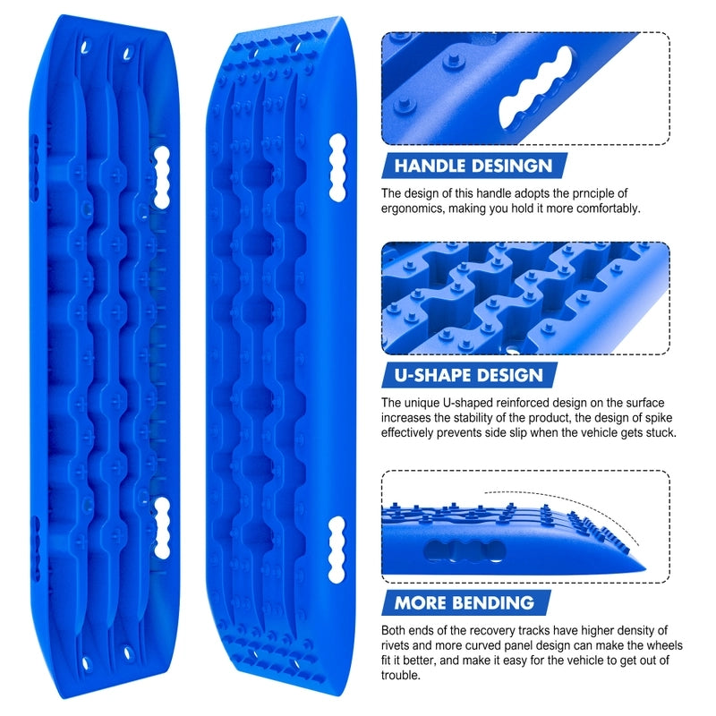 Recovery track Board Traction Sand trucks strap mounting 4x4 Sand Snow Car BLUE