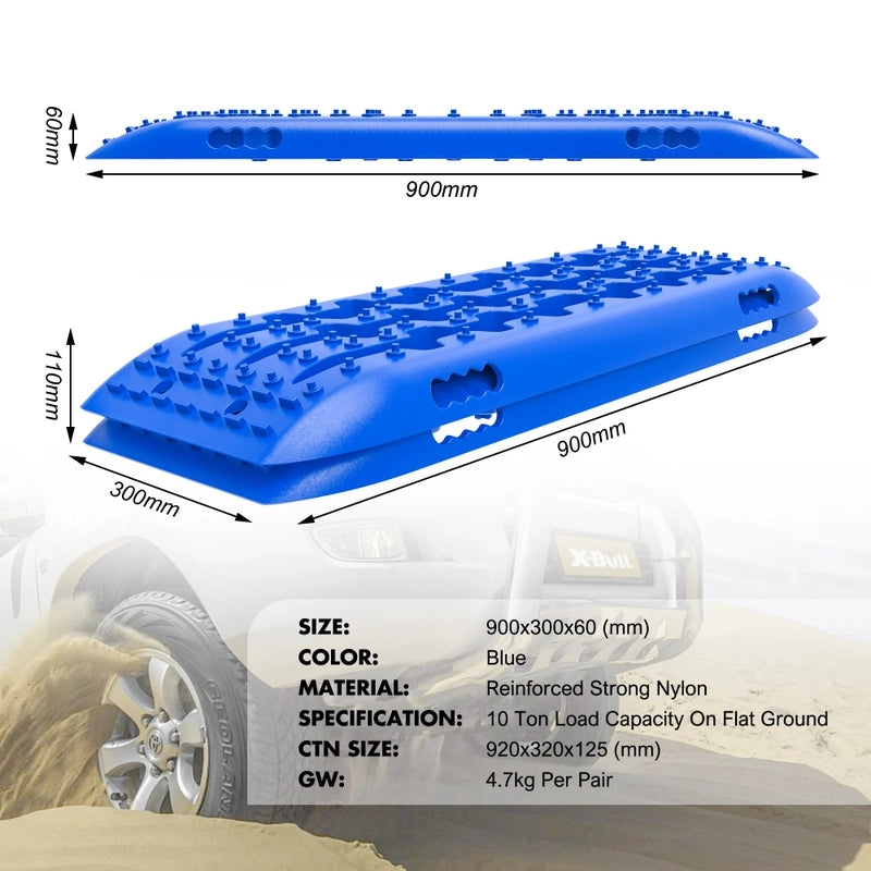 Recovery track Board Traction Sand trucks strap mounting 4x4 Sand Snow Car BLUE