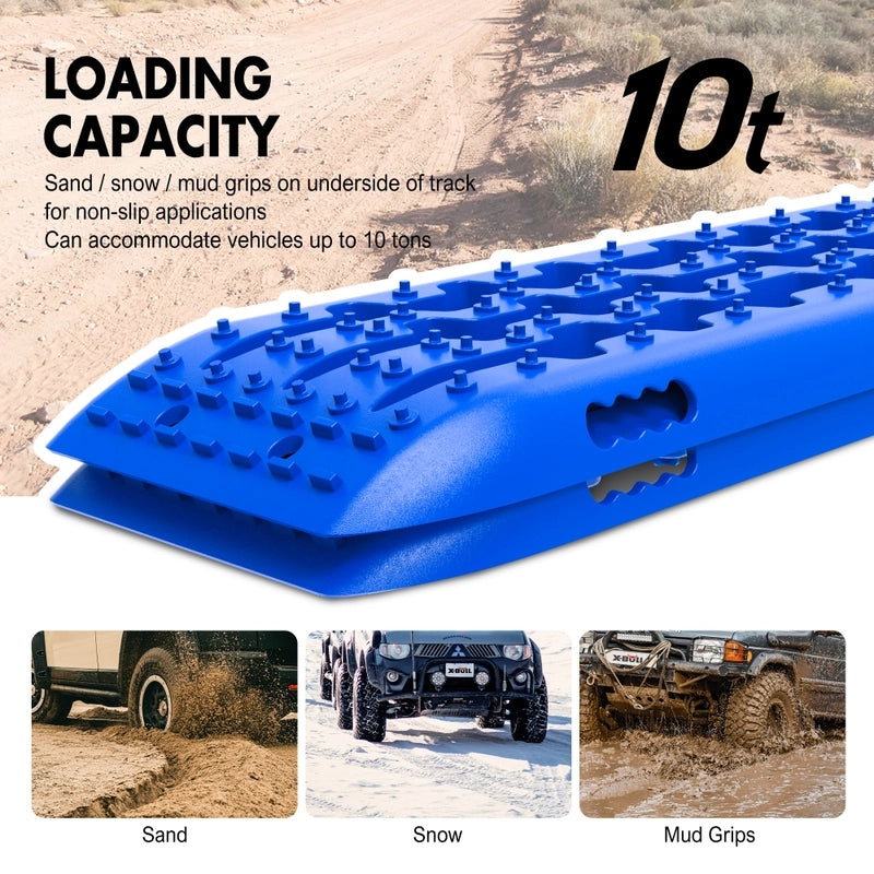 Recovery track Board Traction Sand trucks strap mounting 4x4 Sand Snow Car BLUE