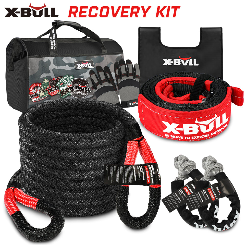 Recovery Kit 4X4 Off-Road Kinetic Rope Snatch Strap Winch Damper 4WD13 ...